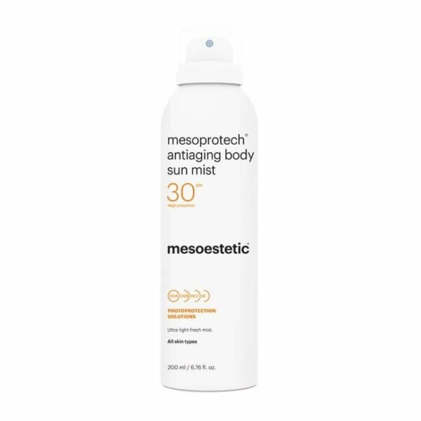 Protégez votre peau tout en luttant contre les signes de l'âge avec ce brouillard solaire anti-âge SPF30. Sa formule contient du collagène pro-47 pour renforcer et maintenir la qualité du collagène de la peau, ainsi que de la vitamine E pour une protection antioxydante. Parfait pour les activités extérieures et le sport, ce brouillard solaire ne laisse aucun résidu gras sur la peau et peut même être appliqué sur une peau humide ou en sueur.